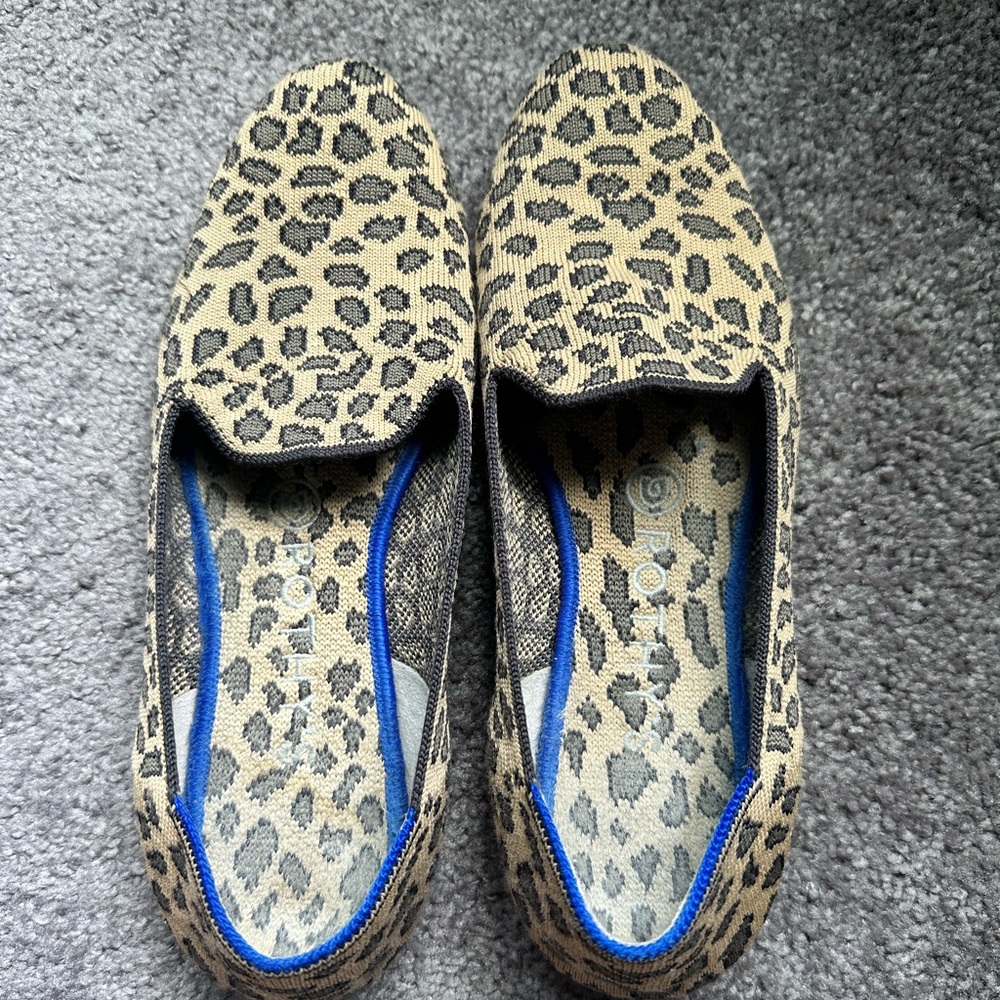 Rothy’s (Original) Loafers Cheetah Print. Size 7.5
